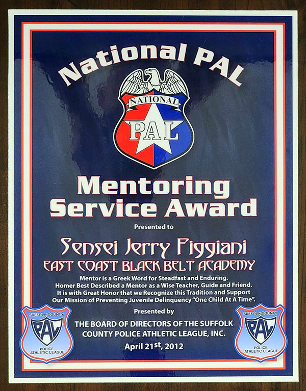 National PAL Mentoring Service Award