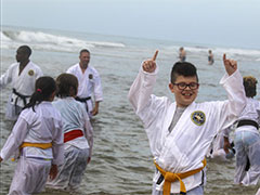 East Coast Black Belt Academy Beach Training